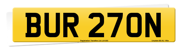 Registration number BUR 270N